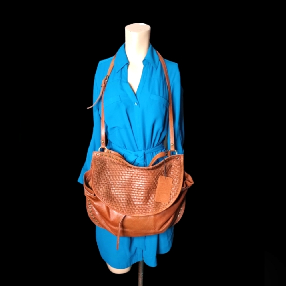 REHARD Italy genuine leather crossbody Dual Straps shoulder purse handbag